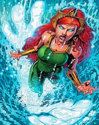 Superhero Aquagirl Paint By Numbers