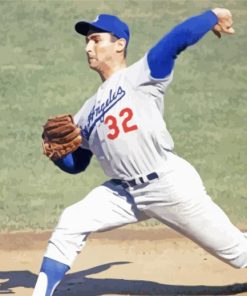 The Baseball Player Sandy Koufax Paint By Numbers