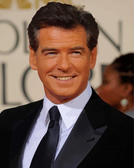 The Irish Actor Pierce Brosnan Paint By Numbers