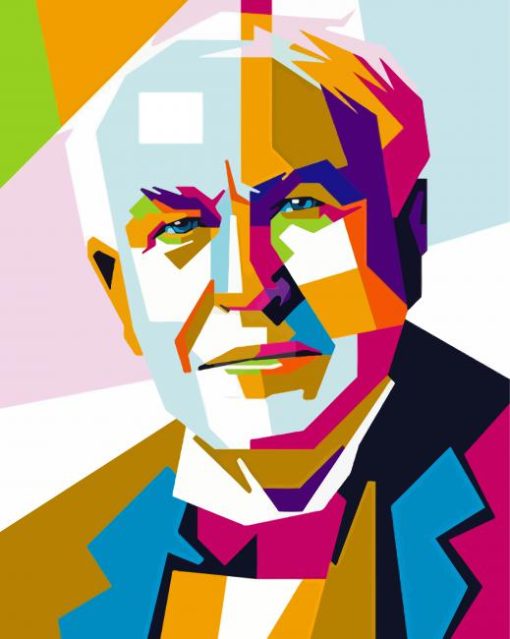 Thomas Edison Pop Art Paint By Numbers