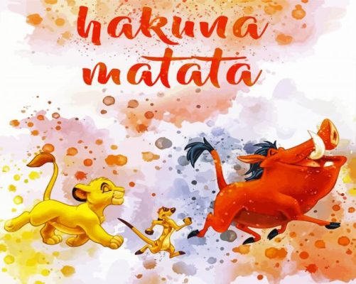 Timon And Pumbaa Hakuna Matata Paint By Numbers