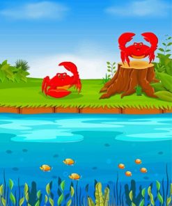 Two Red Crabs Paint By Numbers