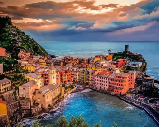 Vernazza Italy Paint By Numbers