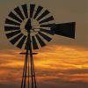 Western Windmill Silhouette Paint By Numbers