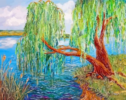 Willow Tree By River Paint By Numbers