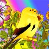 Yellow Birds And Flowers Paint By Numbers
