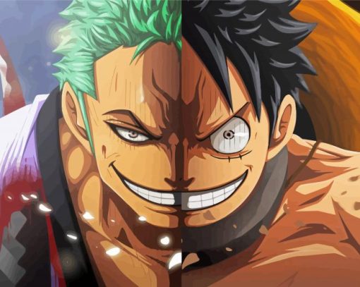 Zoro And Luffy Face Paint By Numbers