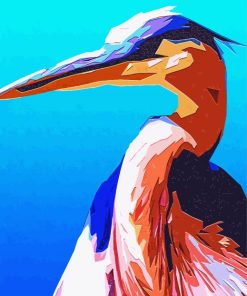Aesthetic Abstract Heron Art Paint By Numbers