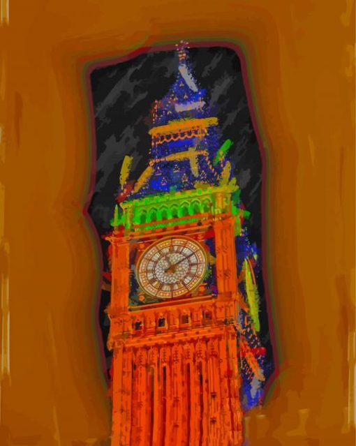 Aesthetic Abstract Big Ben Paint By Numbers