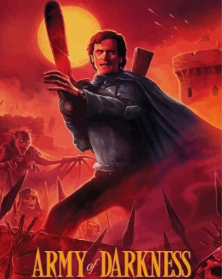 Army Of Darkness Movie Poster Paint By Numbers