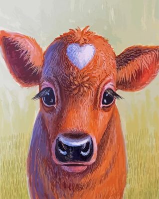 Baby Brown Cow Paint By Numbers