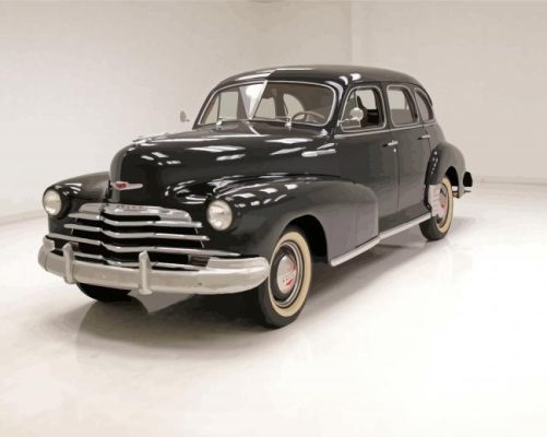 Black 1947 Chevy Fleetline Paint By Numbers