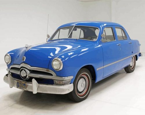 Blue 1950 Ford Paint By Numbers