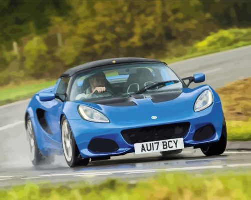 Blue Lotus Elise Cars Paint By Numbers