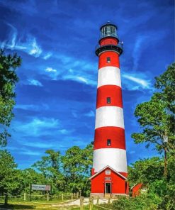 Chincoteague Lighthouse Building Paint By Numbers