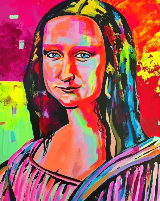 Colorful Mona Lisa Abstract Paint By Numbers