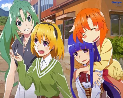 Cute Higurashi Anime Paint By Numbers