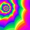 Fractal Bright Rainbow Swirl Paint By Numbers