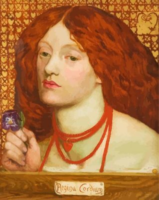 Gabriel Rossetti Regina Cordium Paint By Numbers