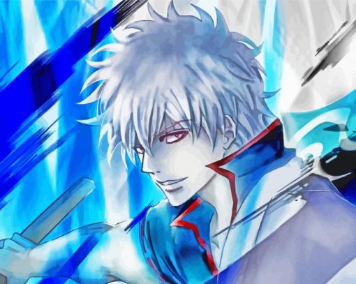 Gintoki Character Art Paint By Numbers