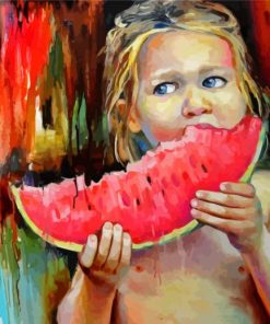 Girl With Watermelon Paint By Numbers