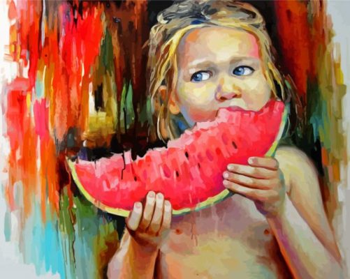 Girl With Watermelon Paint By Numbers