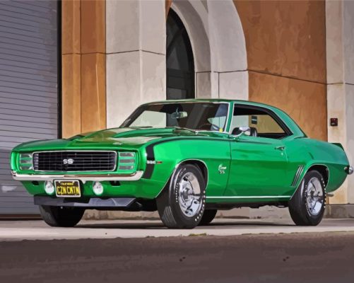 Green 69 Camaro Paint By Numbers