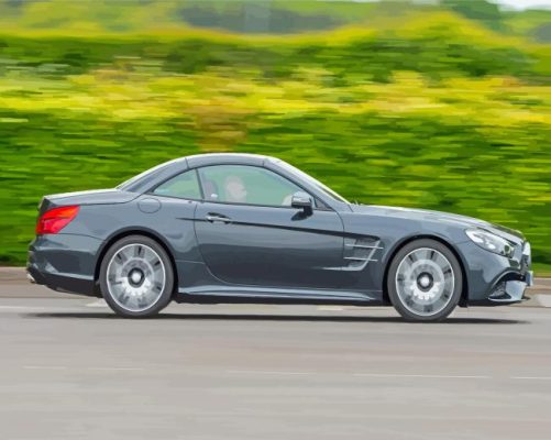 Grey Mercedes Sl Paint By Numbers