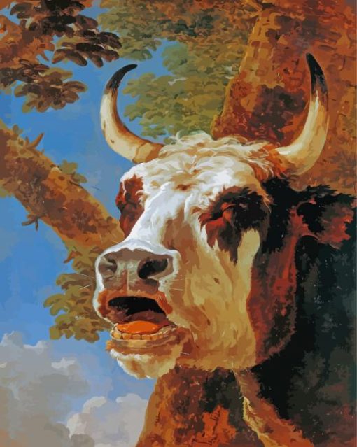 Head Of A Lowing Ox By Jan Asselyn Paint By Numbers