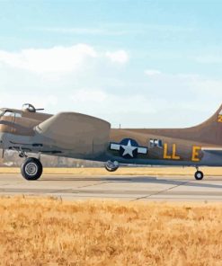 Military B 17 Airplane Paint By Numbers