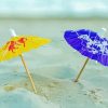 Mini Parasols On The Beach Paint By Numbers