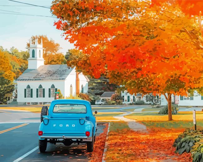 New England In The Fall Foliage Paint By Numbers
