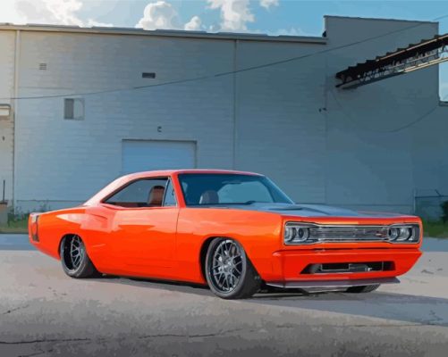 Orange Super Bee Paint By Numbers