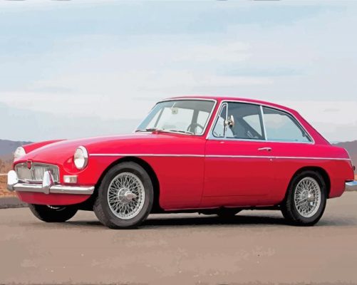 Red Mgb Car Paint By Numbers