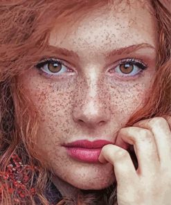 Redhead With Freckles Paint By Numbers
