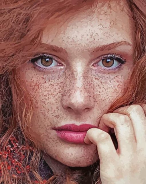 Redhead With Freckles Paint By Numbers