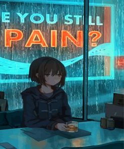 Sad Girl Anime Paint By Numbers