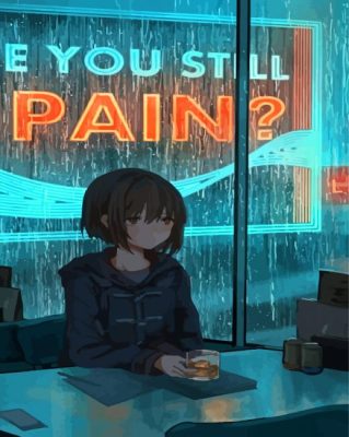 Sad Girl Anime Paint By Numbers