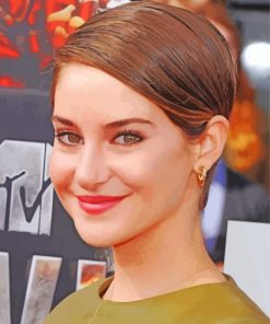 Shailene Woodley With Short Hair Paint By Numbers
