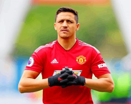 The Cool Footballer Alexis Sanchez Paint By Numbers