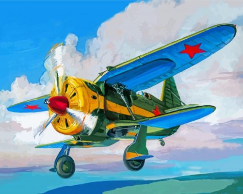 Vintage Plane Paint By Numbers