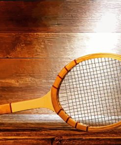 Wooden Squash Racquet Paint By Numbers