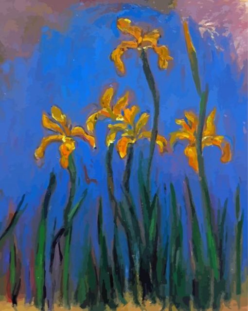 Yellow Irises By Monet Paint By Numbers