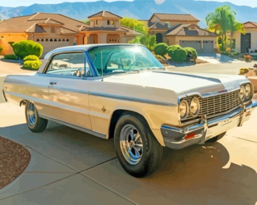 1964 Chevrolet Imapala Paint By Numbers
