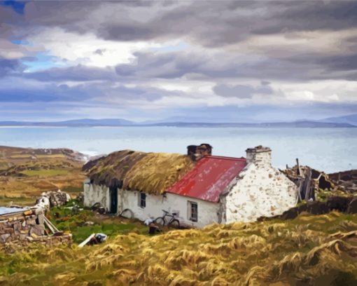Abandonned Irish Cottages Paint By Numbers