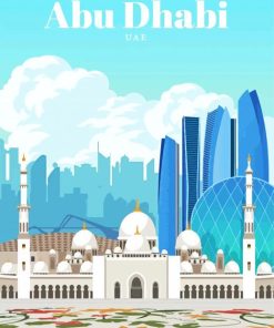 Abu Dhabi City Poster Paint By Numbers