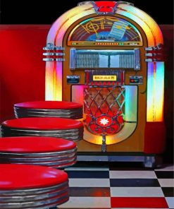 Aesthetic Vintage Jukebox Paint By Numbers