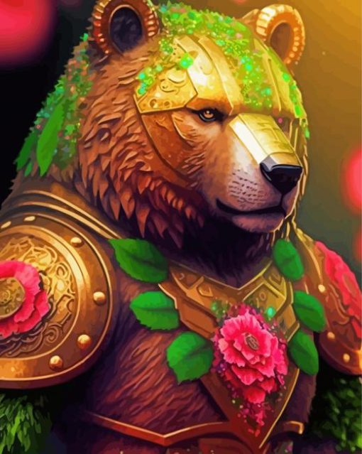Aesthetic Warrior Bear Paint By Numbers