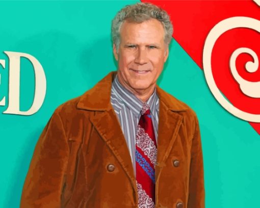 American Actor Will Ferrell Paint By Numbers