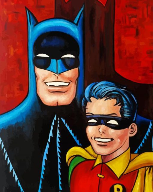 Batman And Robin Paint By Numbers